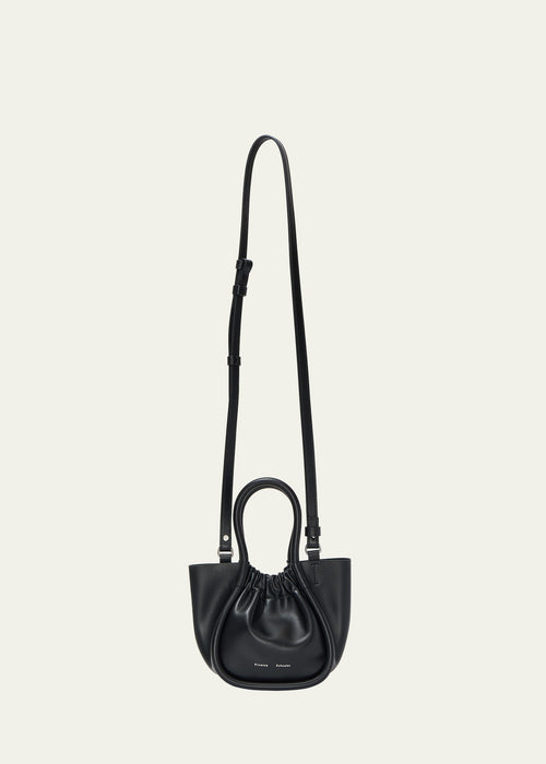 XS Ruched Leather Tote Bag