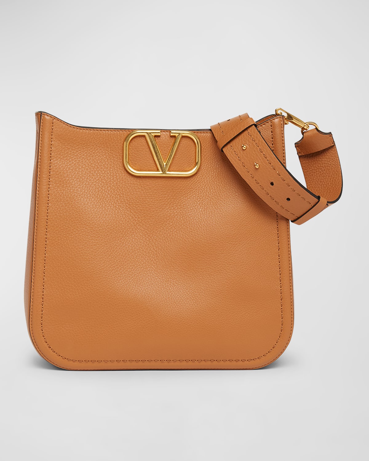 Valentino VLOGO Alltime Leather Hobo Bag