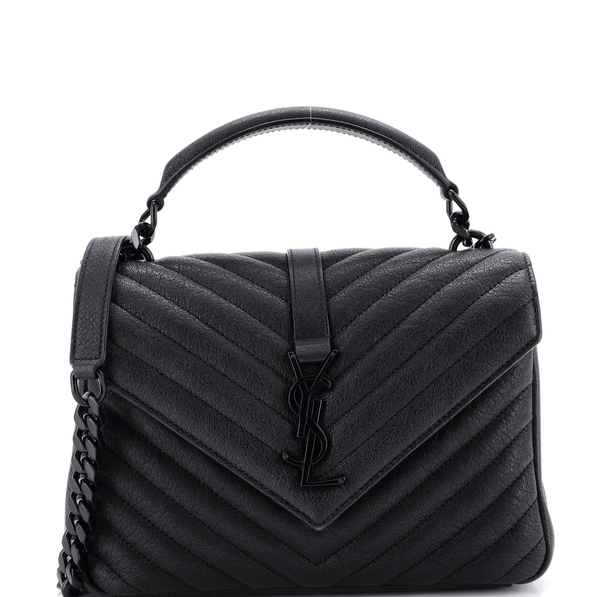 Saint Laurent Classic Monogram College Bag Quilted Leather Medium