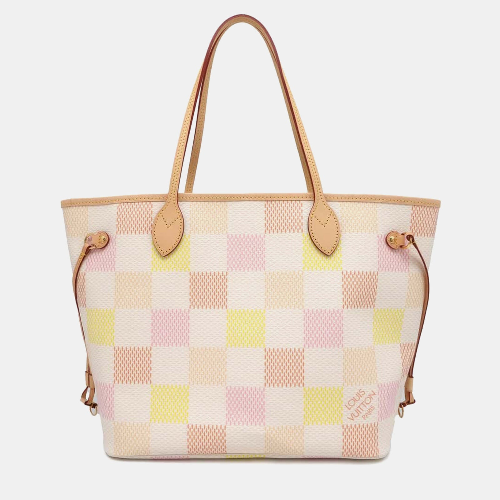 Louis Vuitton Pastellfarbene Damier Neverfull Licious Tasche, Größe MM