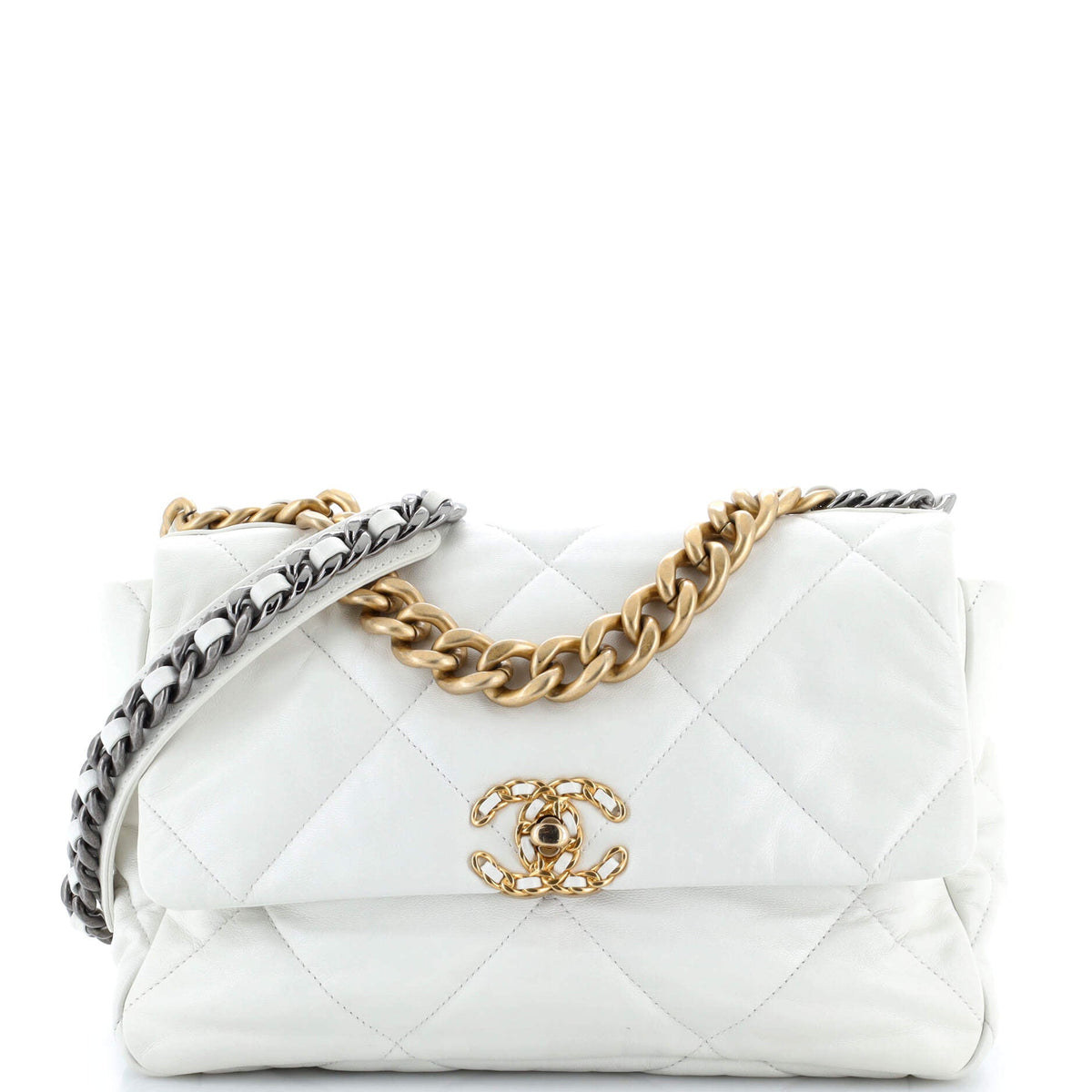Chanel CHANEL 19 Flap Bag Quilted Leather Large