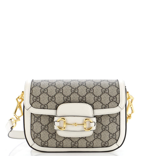 GUCCI Horsebit 1955 Shoulder Bag GG Coated Canvas Mini