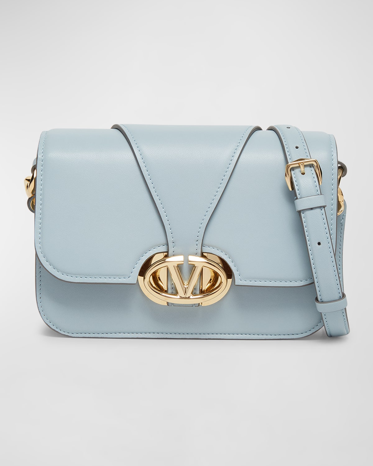 Valentino O'clock VLOGO Small Leather Shoulder Bag