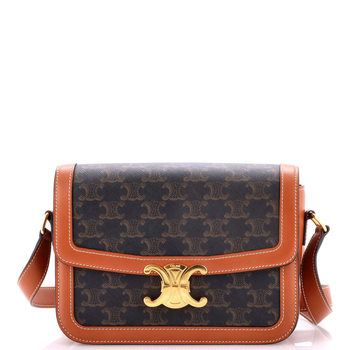 Celine CELINE Triomphe Shoulder Bag Triomphe Coated Canvas Medium