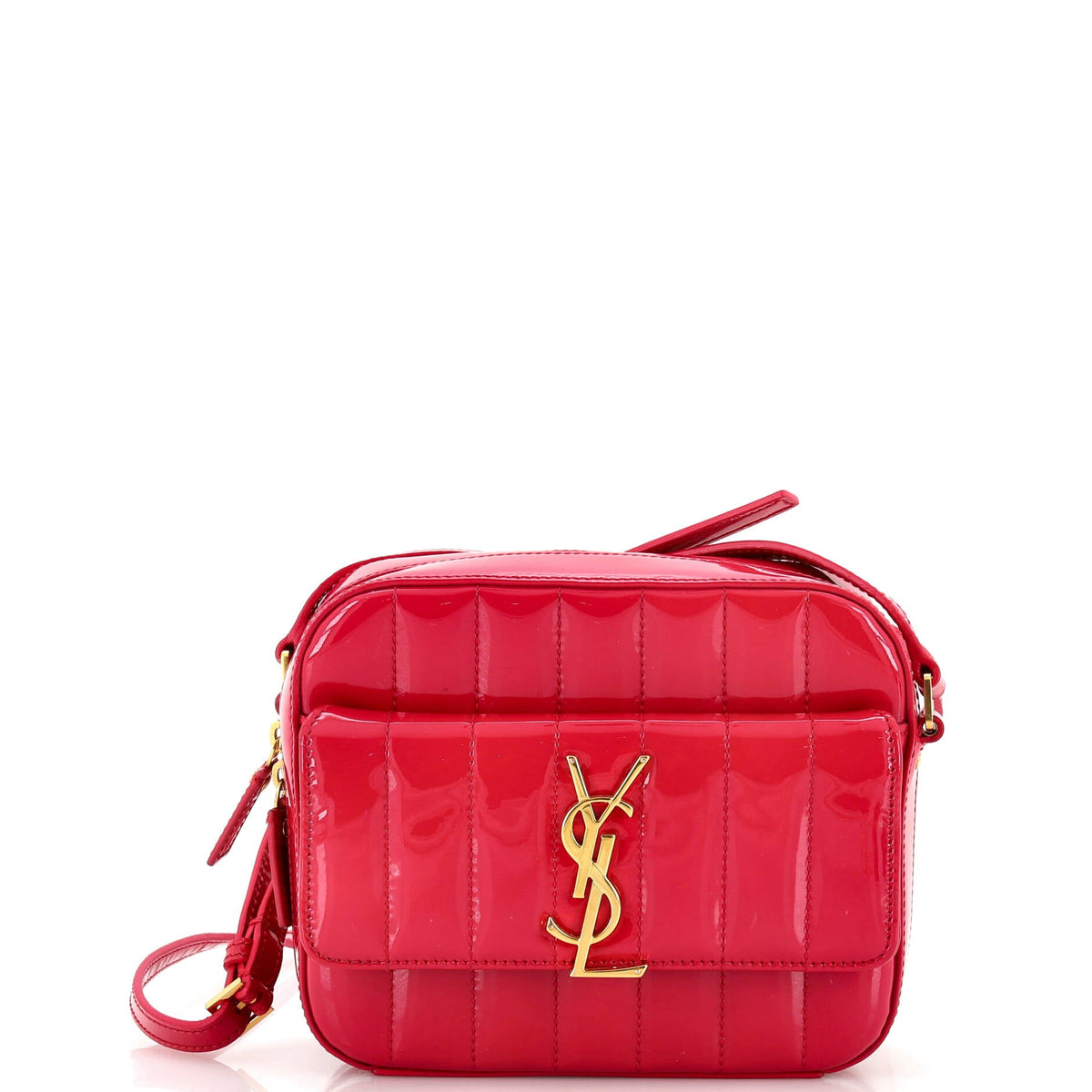 Saint Laurent Vicky Camera Bag Vertical Quilt Patent Medium