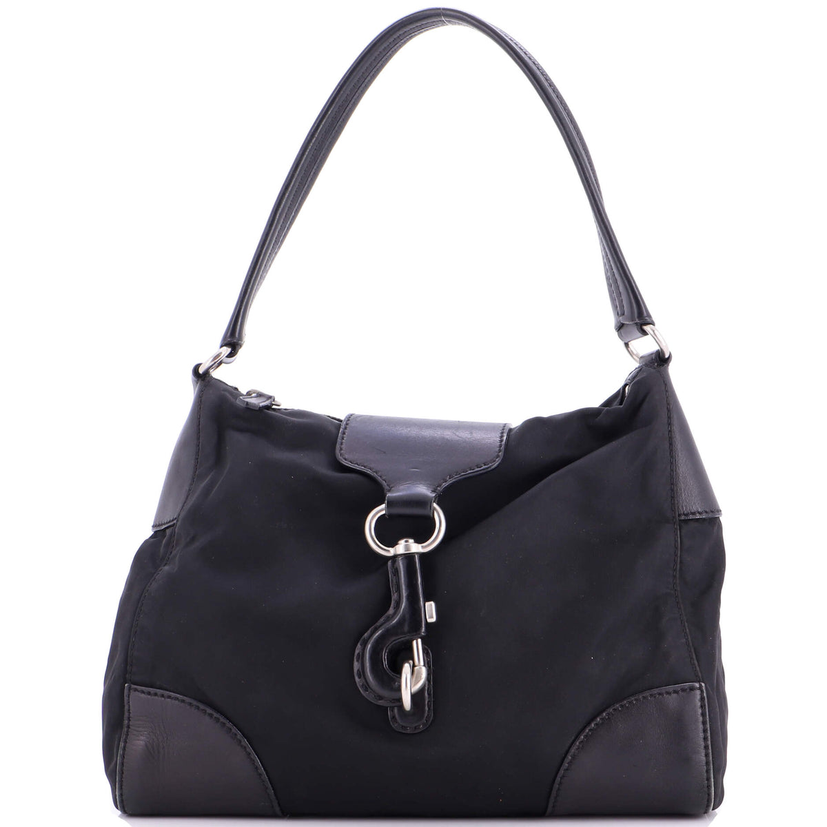 Prada PRADA Hook Hobo Nylon with Leather