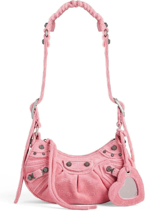 Women's Le Cagole Xs Leather Shoulder Bag in Pink | Size UNI | 6713092AAFO5812