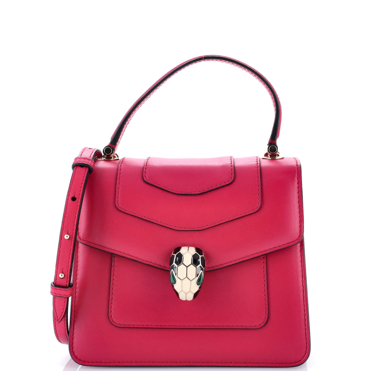 Bvlgari BVLGARI Serpenti Forever Top Handle Bag Leather Small