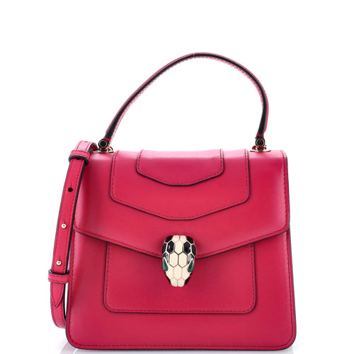BVLGARI Serpenti Forever Top Handle Bag Leather Small