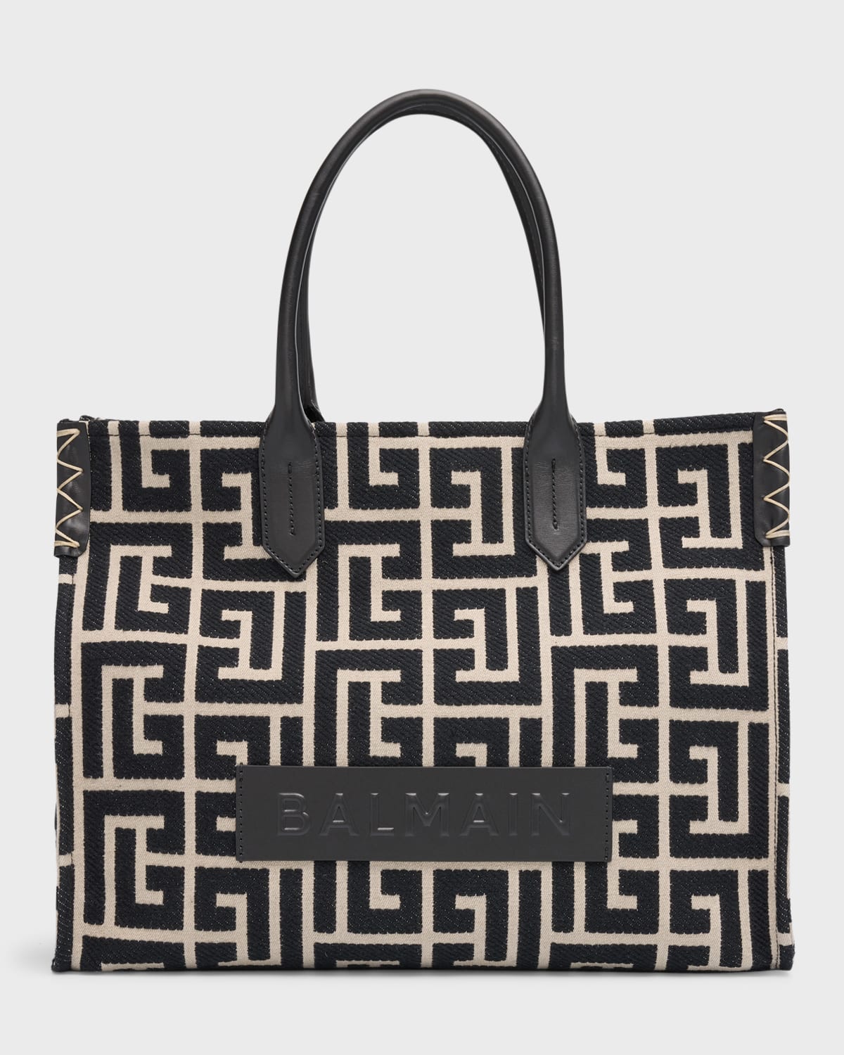 Balmain B Army Medium Shopper Tote Bag in Monogram Jacquard