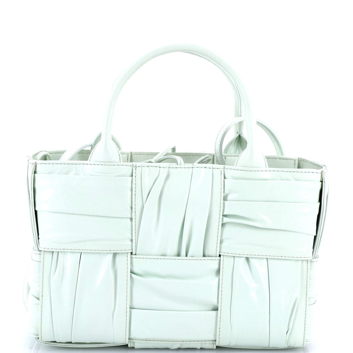 Bottega Veneta Arco Tote Maxi Intrecciato Plisse Leather Mini