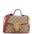 GUCCI GG Marmont Top Handle Flap Bag Diagonal Quilted GG Canvas Mini