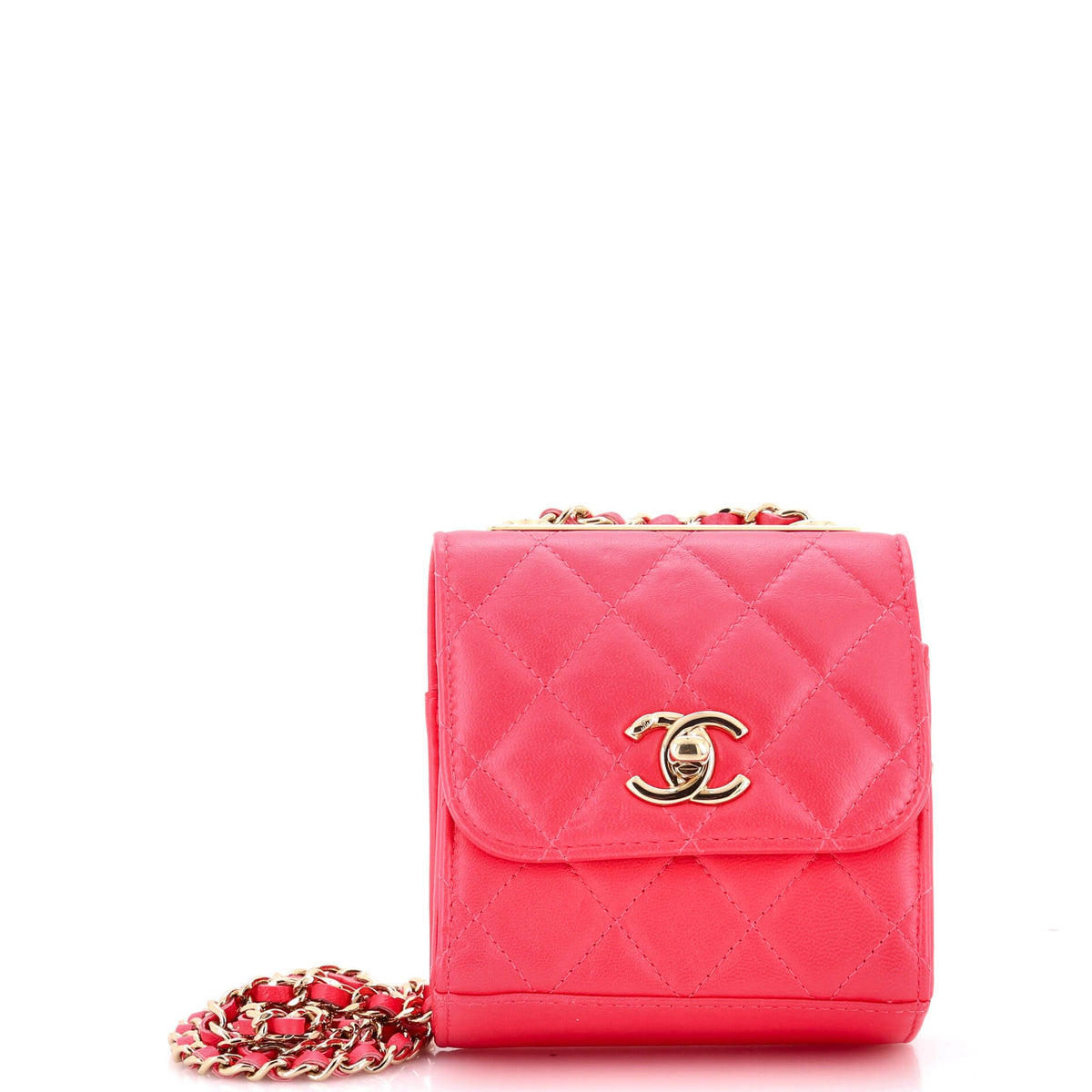 Chanel CHANEL Trendy CC Clutch with Chain Quilted Lambskin Small