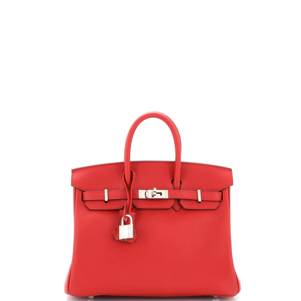 Birkin Handbag Rouge Grenat Swift with Palladium Hardware 25