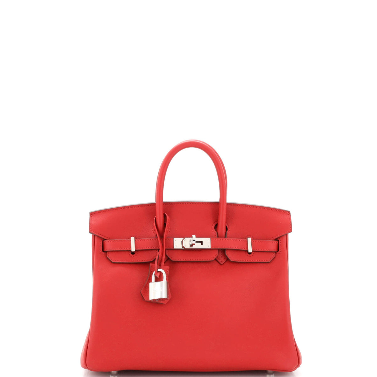 Hermès Birkin Handbag Rouge Grenat Swift with Palladium Hardware 25