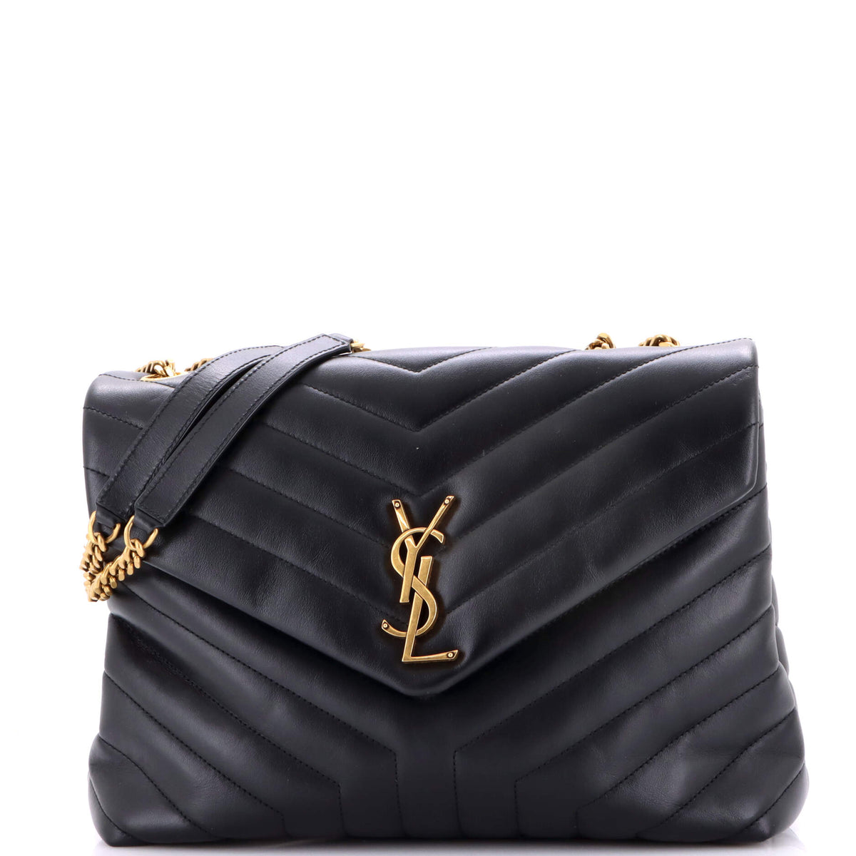 Saint Laurent Loulou Shoulder Bag Matelasse Chevron Leather Medium