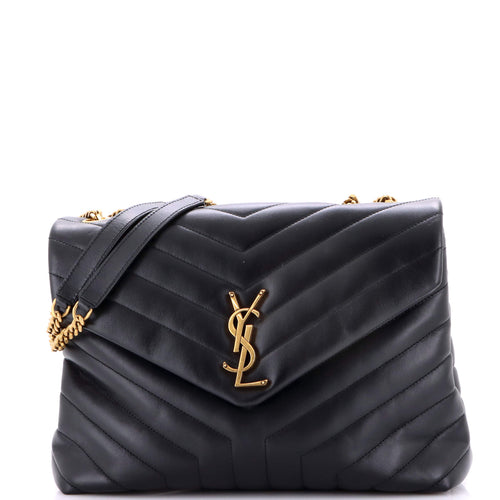 Loulou Shoulder Bag Matelasse Chevron Leather Medium