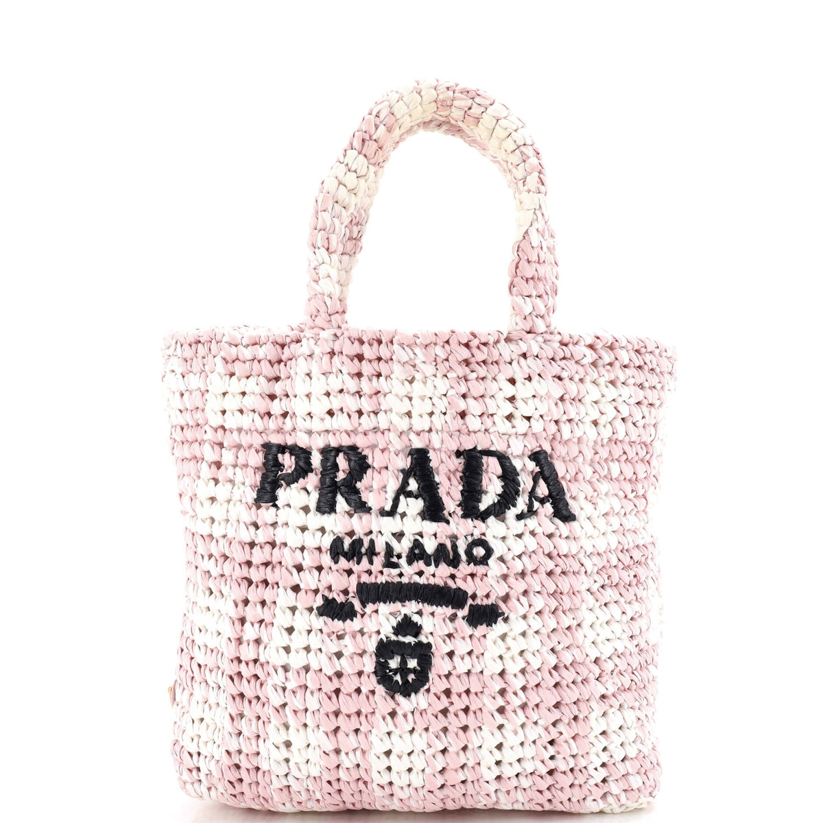 Prada PRADA Logo Tote Raffia Small