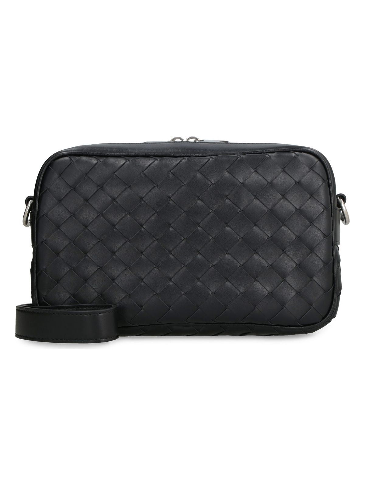 Bottega Veneta Men's Medium Intrecciato Camera Bag in Black | Size UNICA | 755923V2HL1