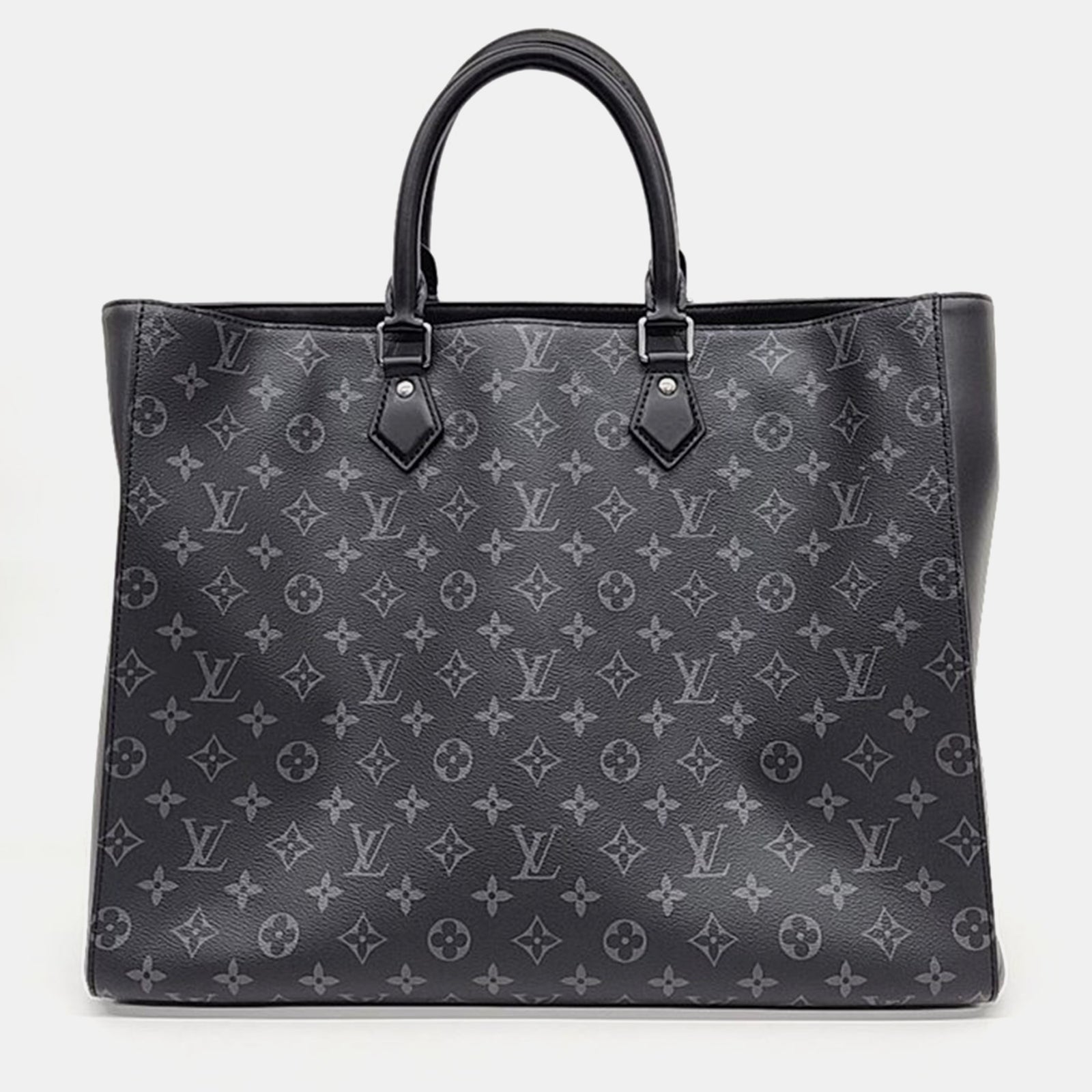 Louis Vuitton Schwarze Grand Sac Tote aus Canvas mit Monogramm-Eclipse-Muster