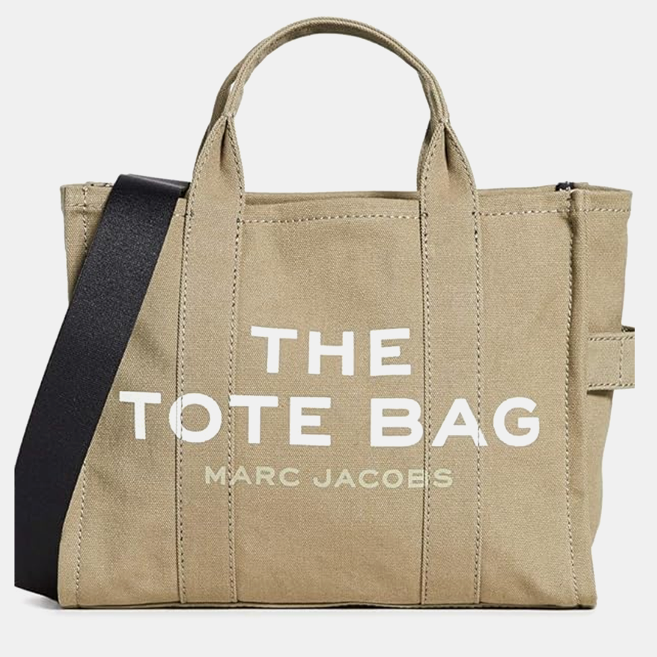 Marc Jacobs Slate Green Cotton Women's The Medium Tote Bag