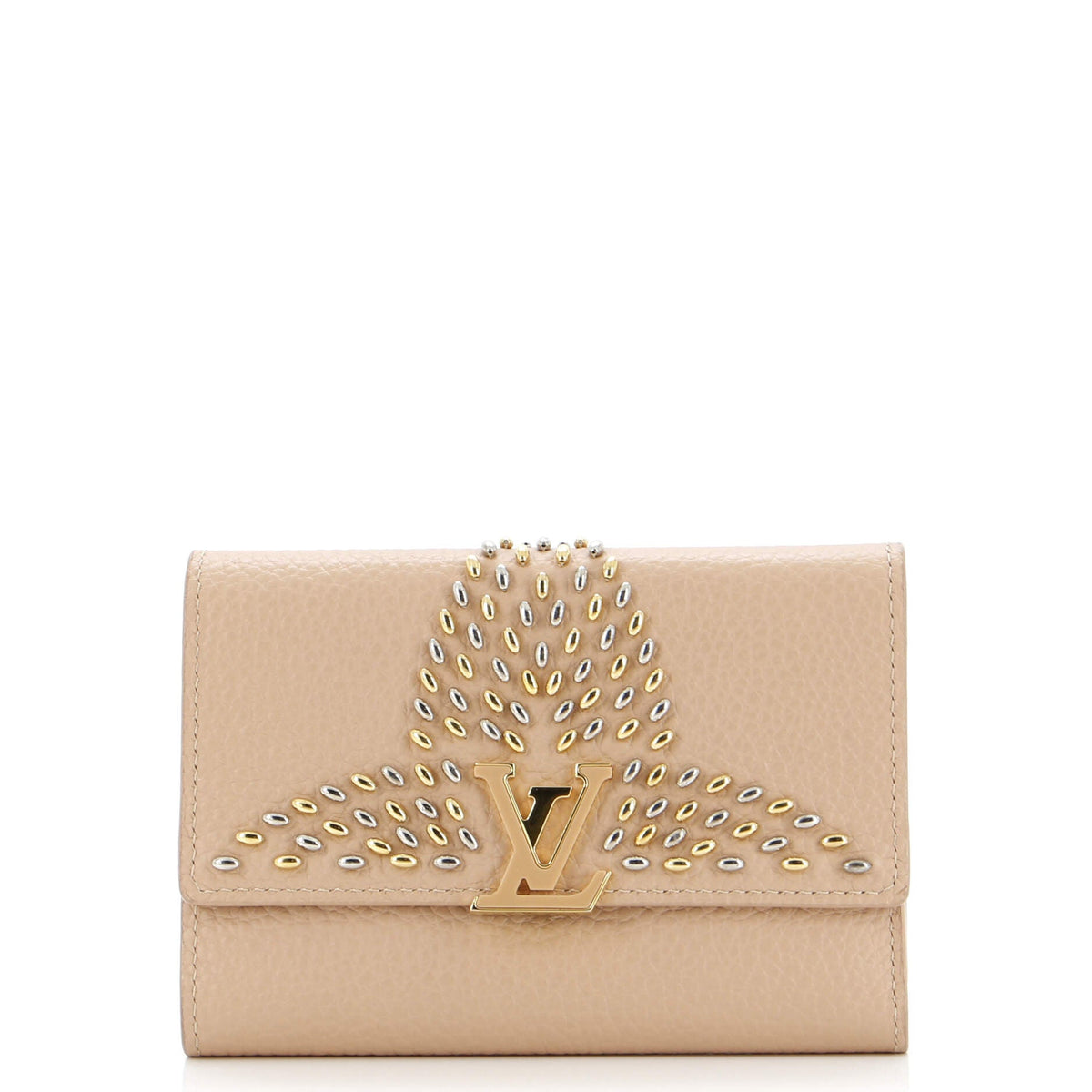 Louis Vuitton Capucines Wallet Leather with Embellished Detail Compact