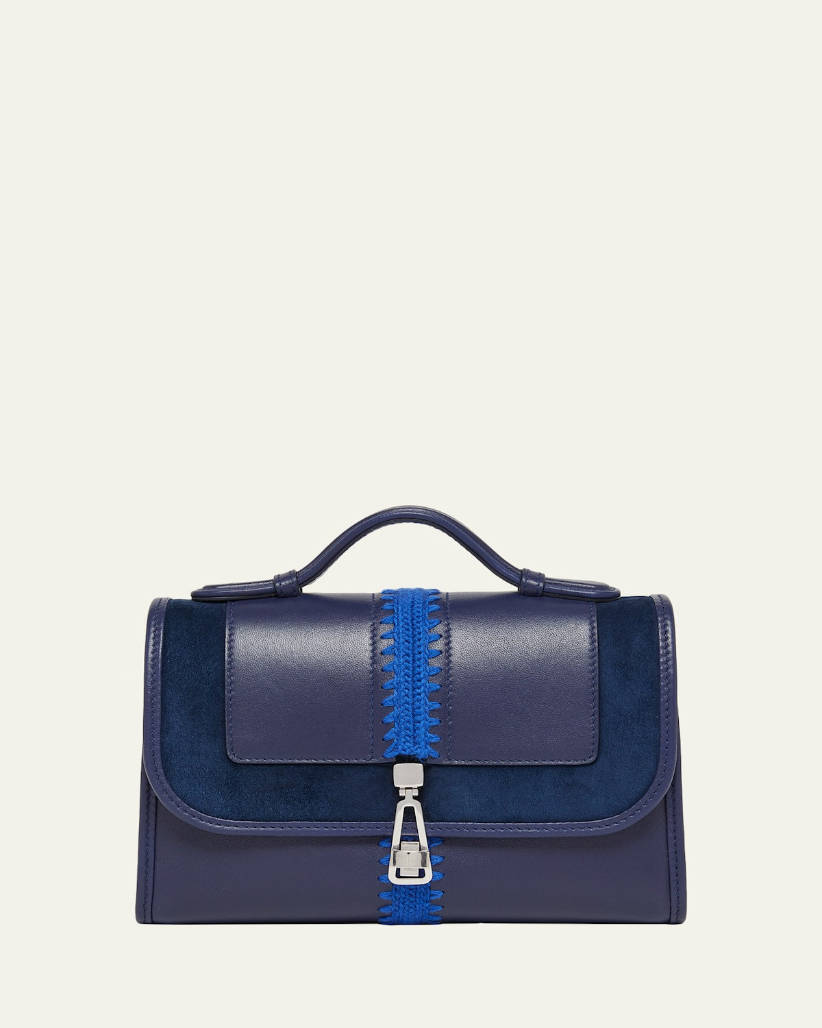 Gabriela Hearst Leonora Small Embroidered Leather Top-Handle Bag