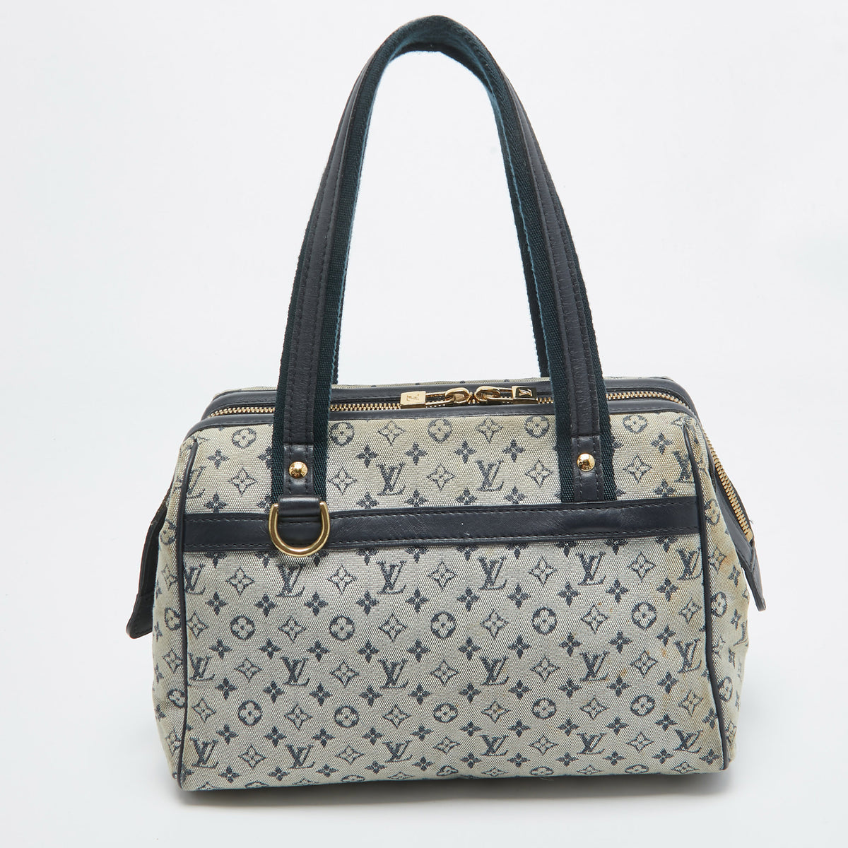 Louis Vuitton Navy Blue Monogram Mini Lin Josephine PM Bag