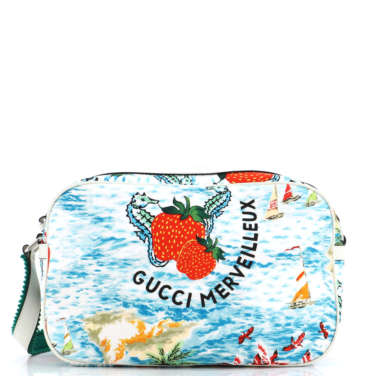 Gucci GUCCI Camera Shoulder Bag Printed Nylon Medium