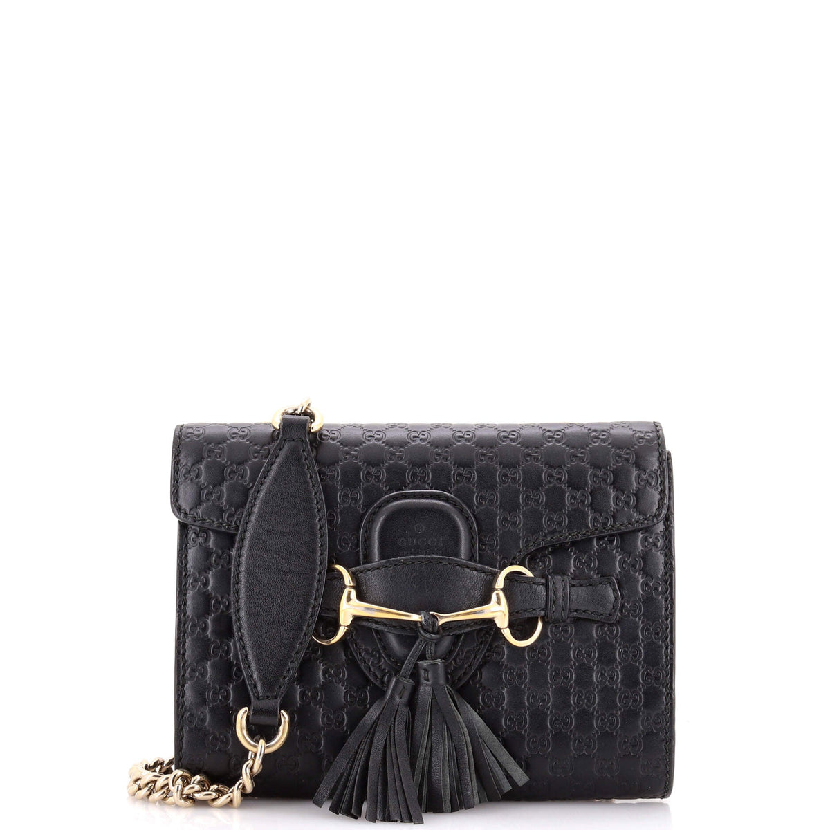 Gucci GUCCI Emily Chain Flap Bag Microguccissima Leather Mini