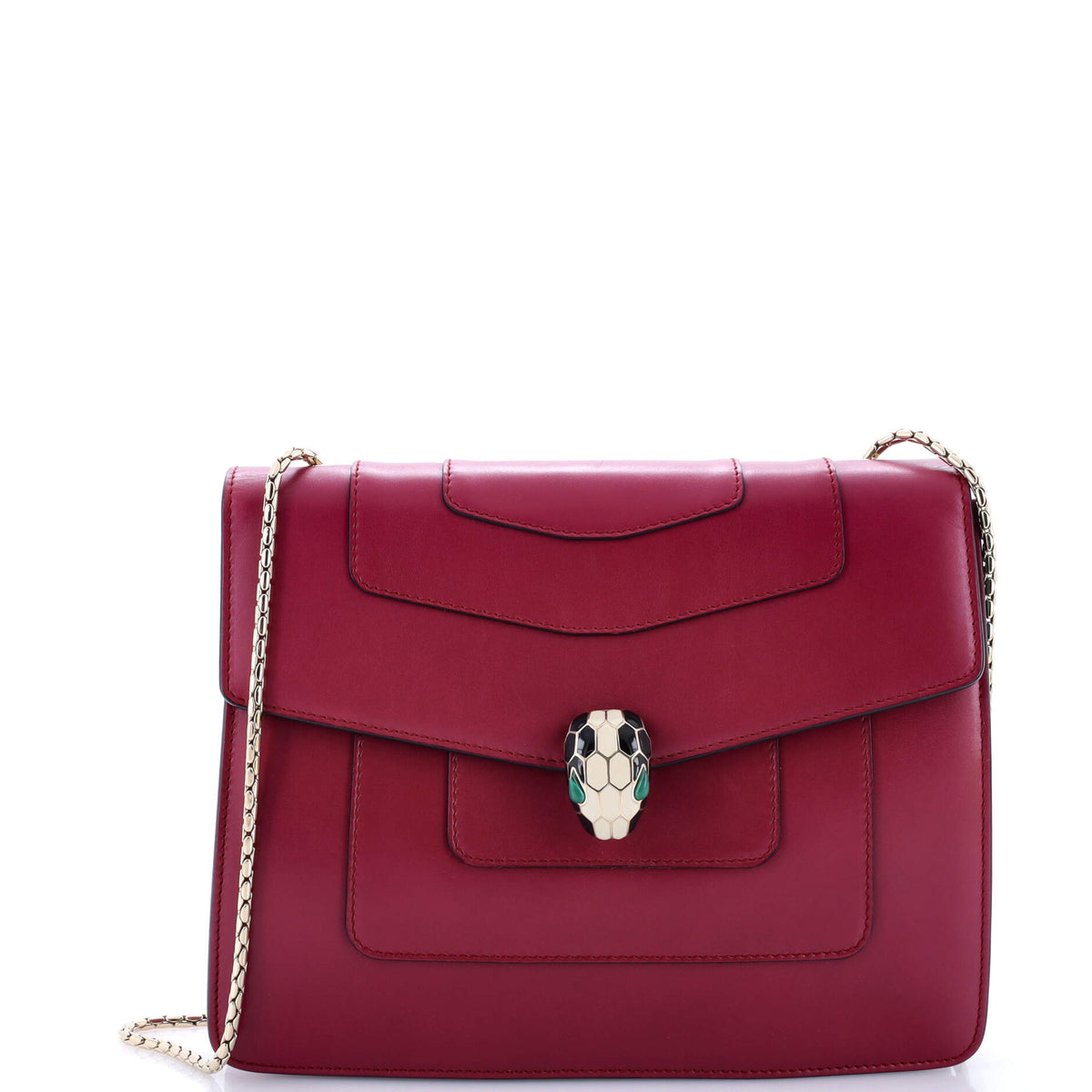 Bvlgari BVLGARI Serpenti Forever Square Shoulder Bag Leather Medium
