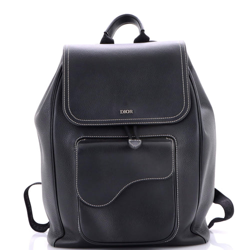 Saddle Single Pocket Backpack Leather Large