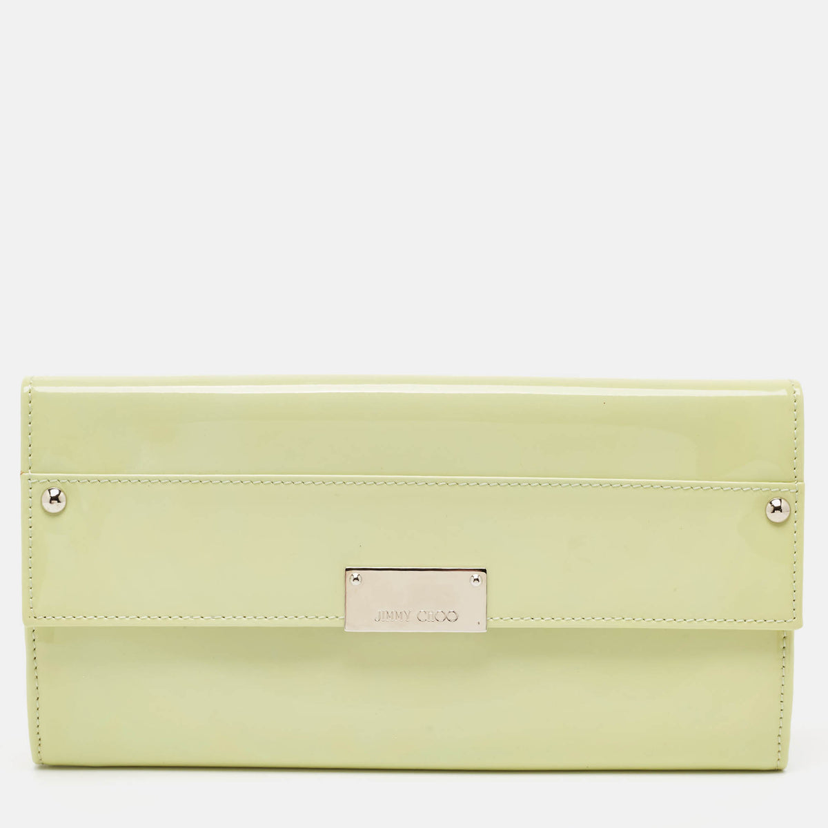 Jimmy Choo Green Patent Leather Reese Clutch