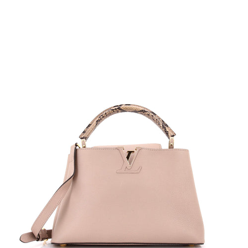 Capucines Bag Leather with Python PM