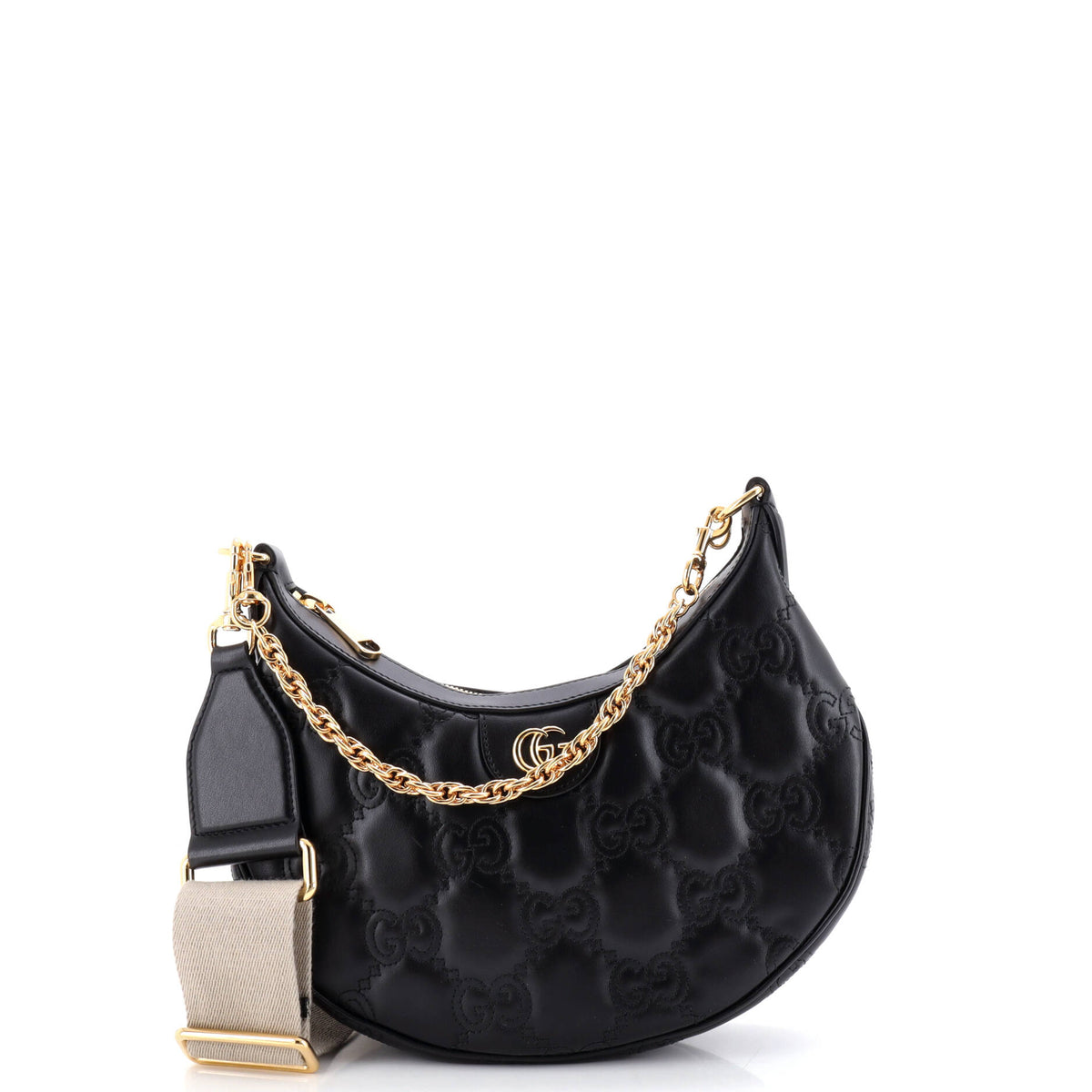 Gucci GUCCI Half Moon Hobo GG Matelasse Leather Small