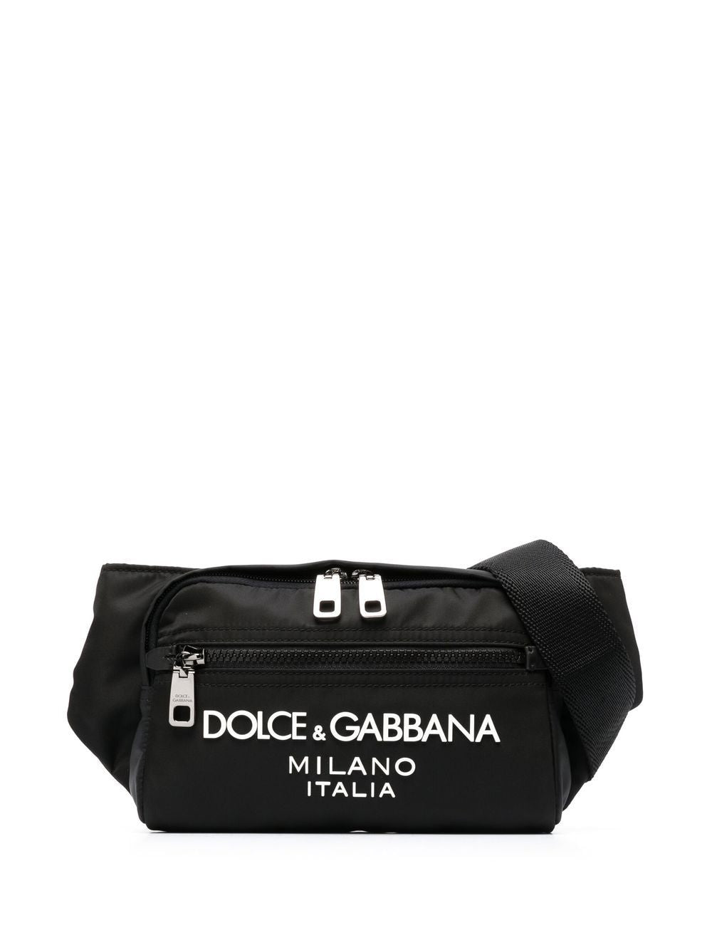 Dolce & Gabbana Men's Embossed-Logo Belt Bag, Black | Size UNI | BM2218 Color AG1828B956