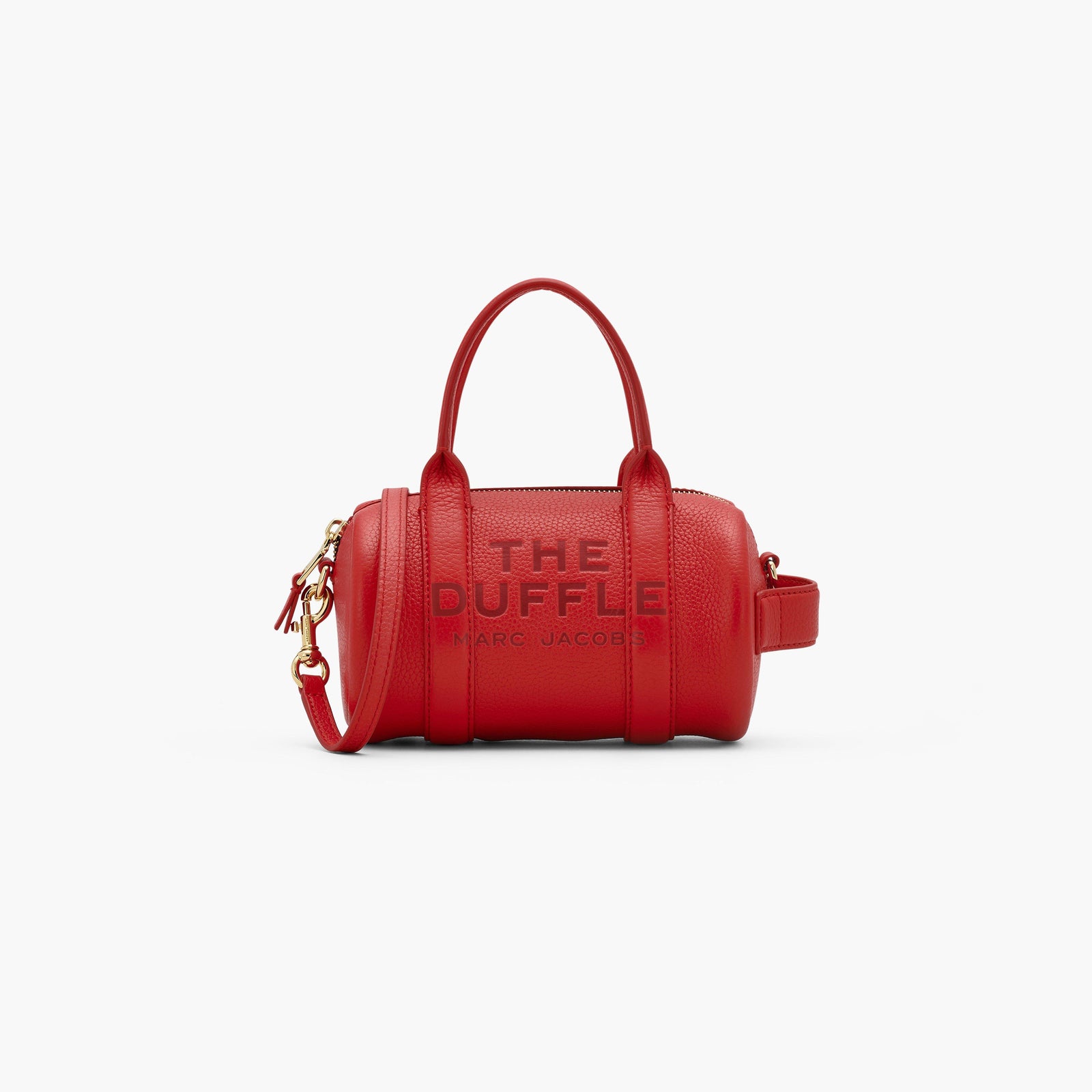 Marc Jacobs Die Mini-Reisetasche aus Leder in True Red