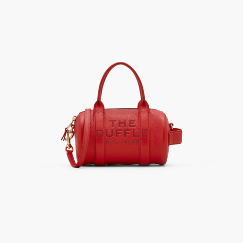 The Leather Mini Duffle Bag in True Red