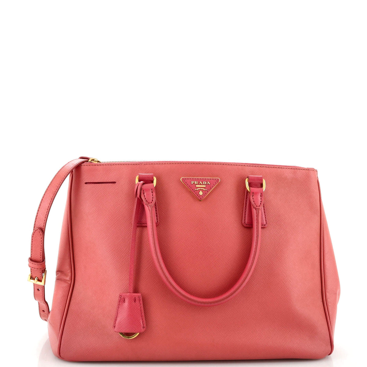 Prada PRADA Galleria Double Zip Tote Saffiano Leather Medium