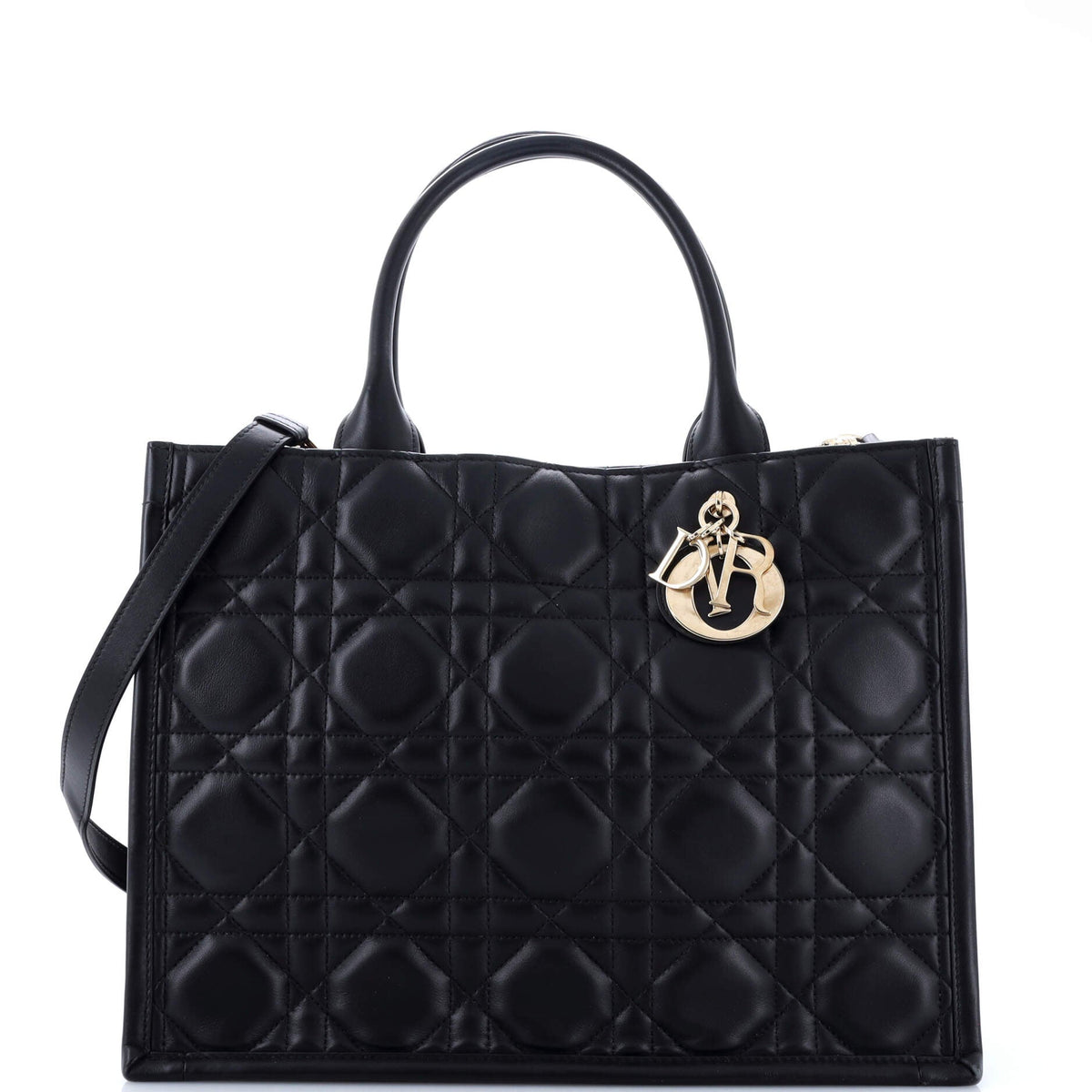 Christian Dior Book Tote Cannage Quilt Lambskin Medium