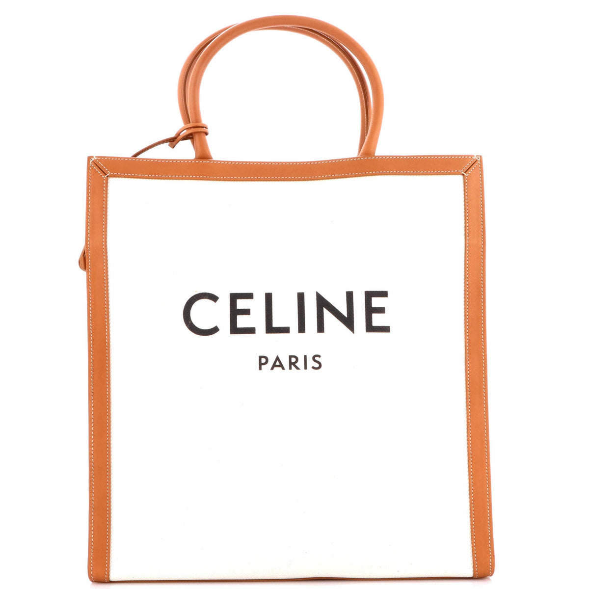 Celine CELINE Vertical Cabas Tote Canvas with Leather Large