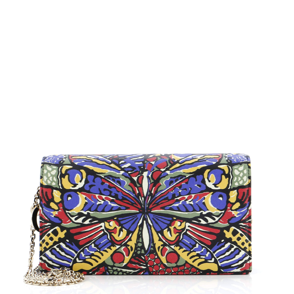 Christian Dior Lady Dior Wallet on Chain Pouch Printed Leather