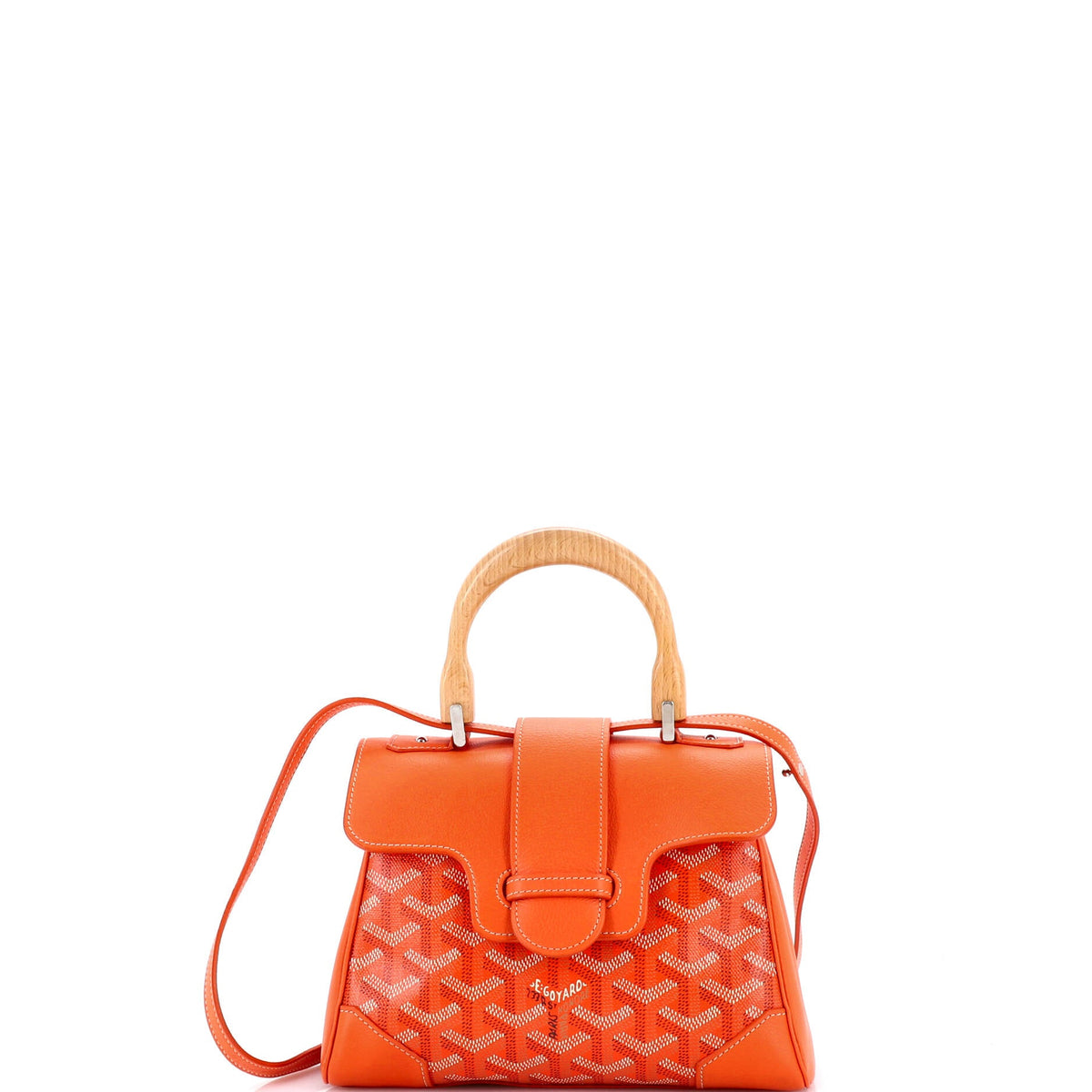 Goyard GOYARD Saigon Top Handle Bag Coated Canvas with Leather Mini
