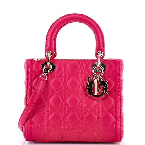 Lady Dior Bag Cannage Quilt Lambskin Medium