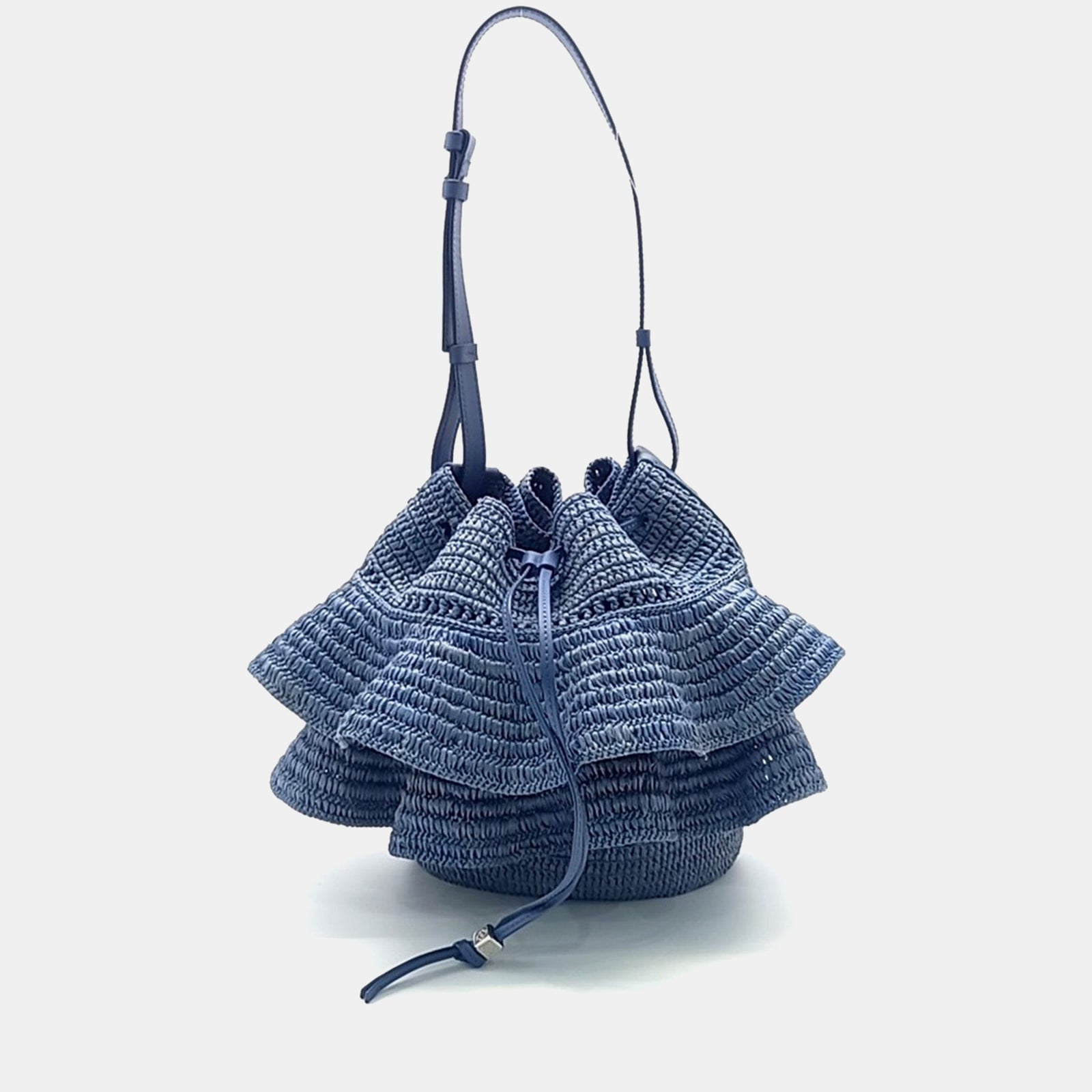 Loewe Tasche mit Raffia-Ballon-Rüschen