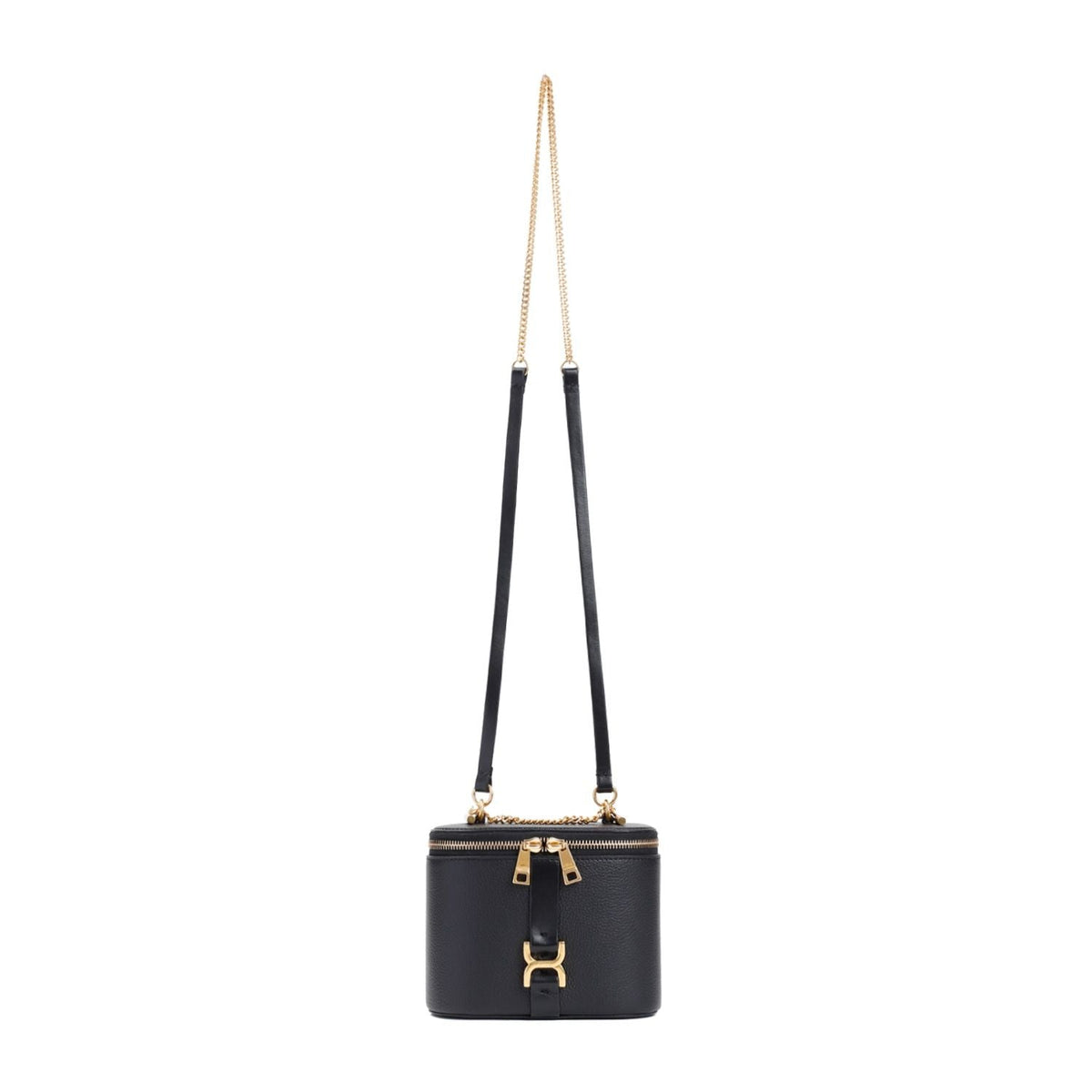 Chloé Women's Mini Marcie Vanity On Chain in Black | Size UNICA | CHC24SP850I31
