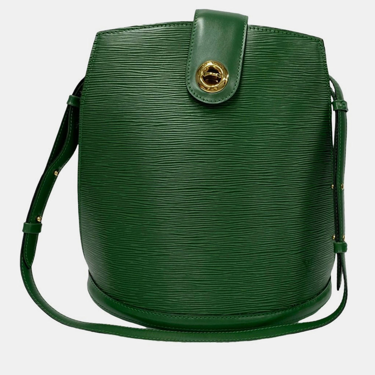 Louis Vuitton Green Leather Cluny Shoulder Bag