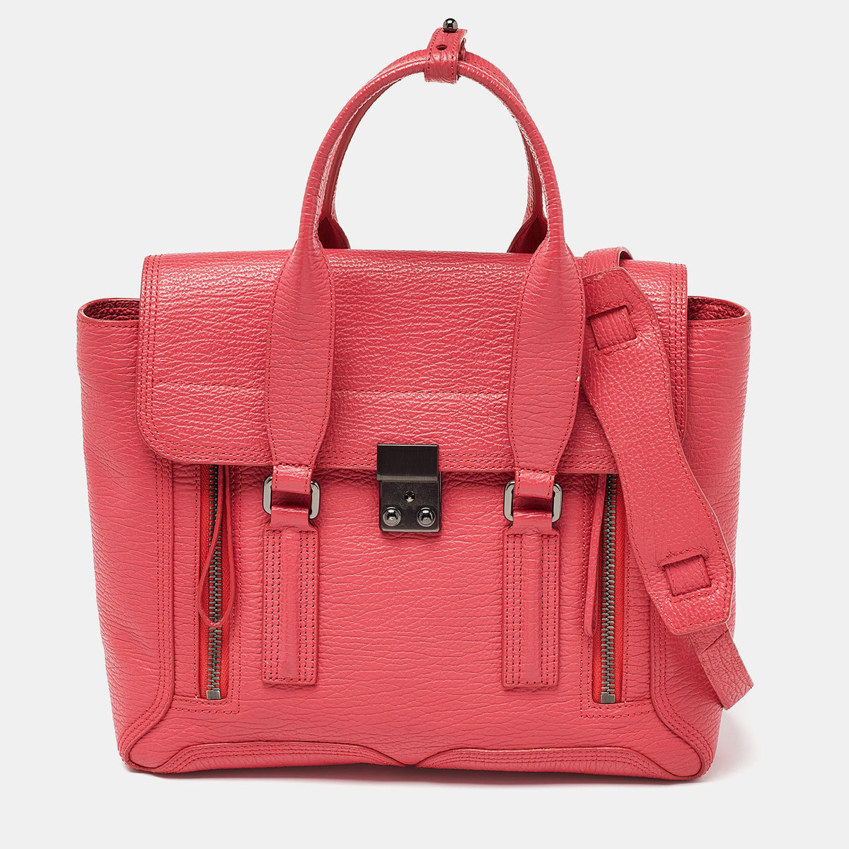 3.1 Phillip Lim Red Leather Pashli Medium Satchel