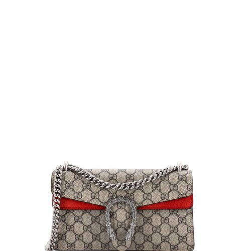GUCCI Dionysus Bag GG Coated Canvas with Crystal Embellished Metal Small