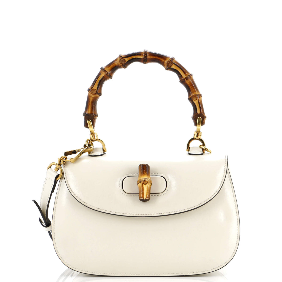 Gucci GUCCI Bamboo 1947 Top Handle Bag Leather Small